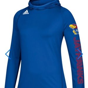 BOGO Adidas Kansas Jayhawks Womens Blue Hoodie